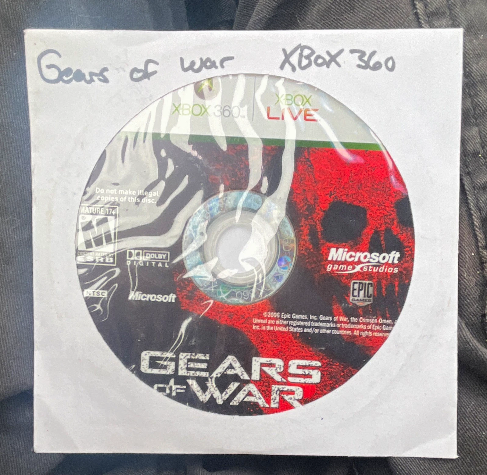 Microsoft Gears of War (Xbox 360) Shooter Game Disc Only M NTSC-U/C 2006