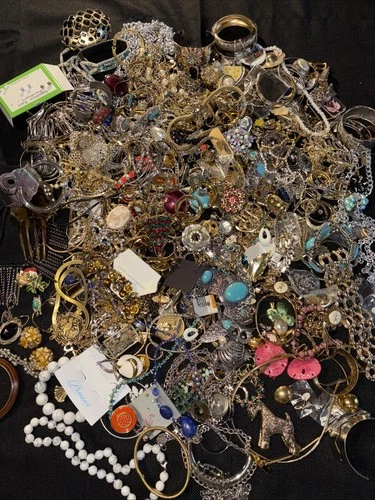 10 LBS VTG To Now Costume Jewelry Some Need Repair And Some Are Wearable  #9