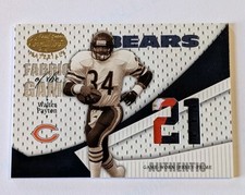 2004 Certified Materials GOLD Walter Payton 3 CLR Jersey #'d 20/21 Bears RARE