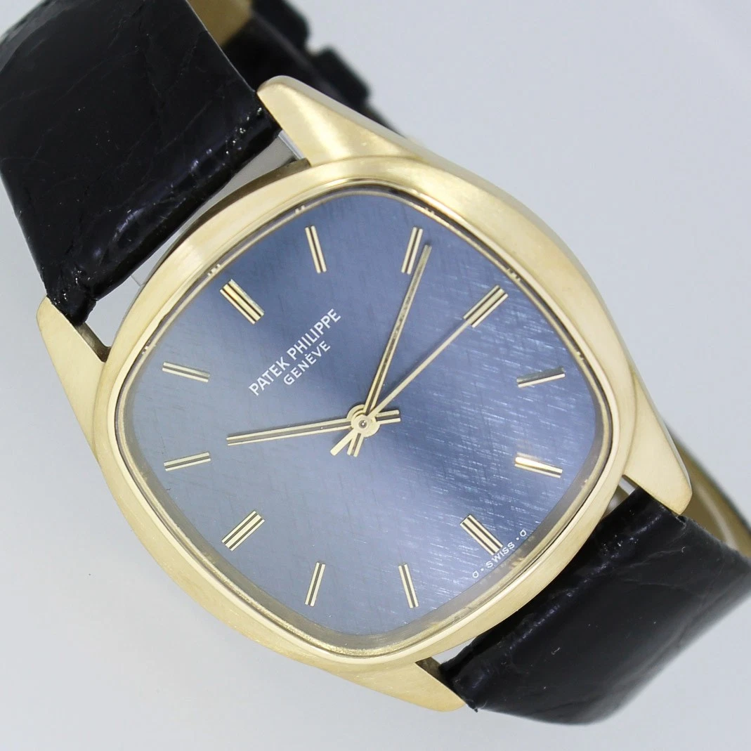 RELOJ PATEK PHILIPPE ELLIPSE D`OR AUTOMÁTICO JUMBO PANTALLA TV 3585 ESFERA AZUL SIGMA