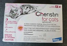 Cheristin for Cats Flea Treatment & Prevention, 6 Doses, For Cats Over 1.8 lbs