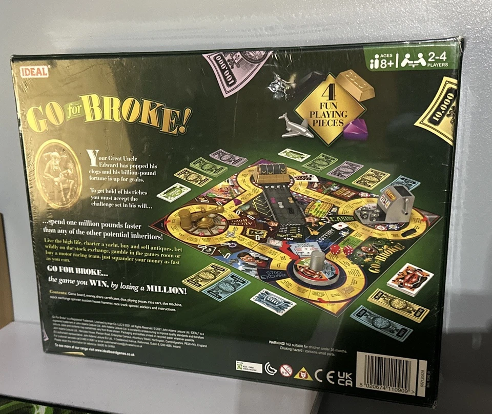 GO FOR BROKE BOARD GAME - BRAND NEW SEALED - FREE UK DELIVERY - Image 2 of 2