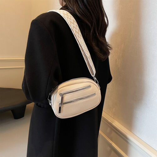 UK- Bandolera para Mujer Hombre con Correa Ajustable Bolso de Mano Cuero PU Pecho B - Imagen 9 de 27