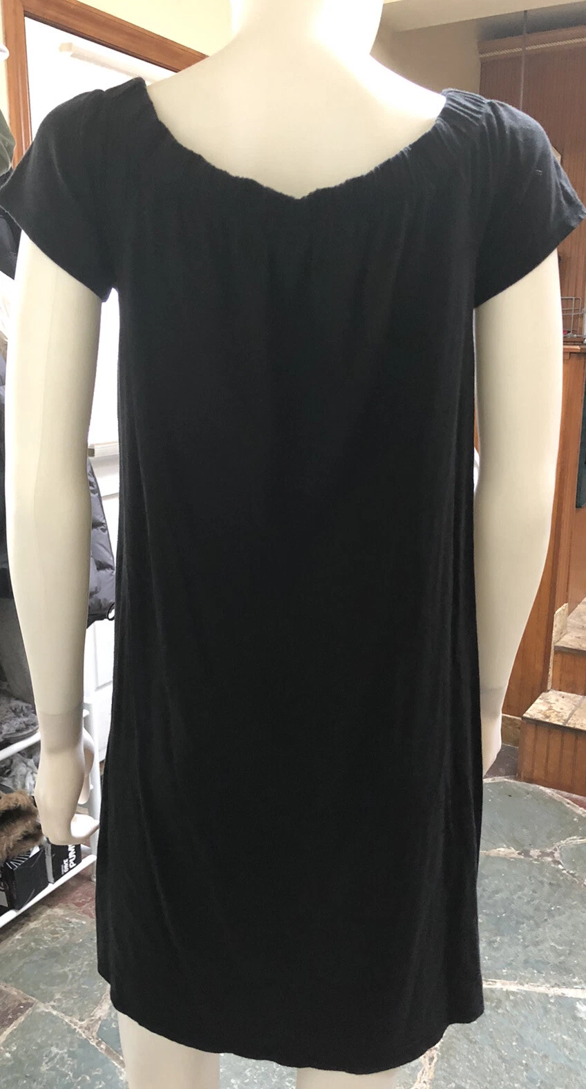 UNDERCOVER VS TEE SHOP Victorias Secret abito donna nero cotone maniche ad aletta taglia S