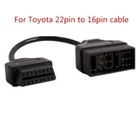 22Pin OBD1 To 16Pin OBD2 Converter Cable Line Part For TOY TA Diagnostic Scanner