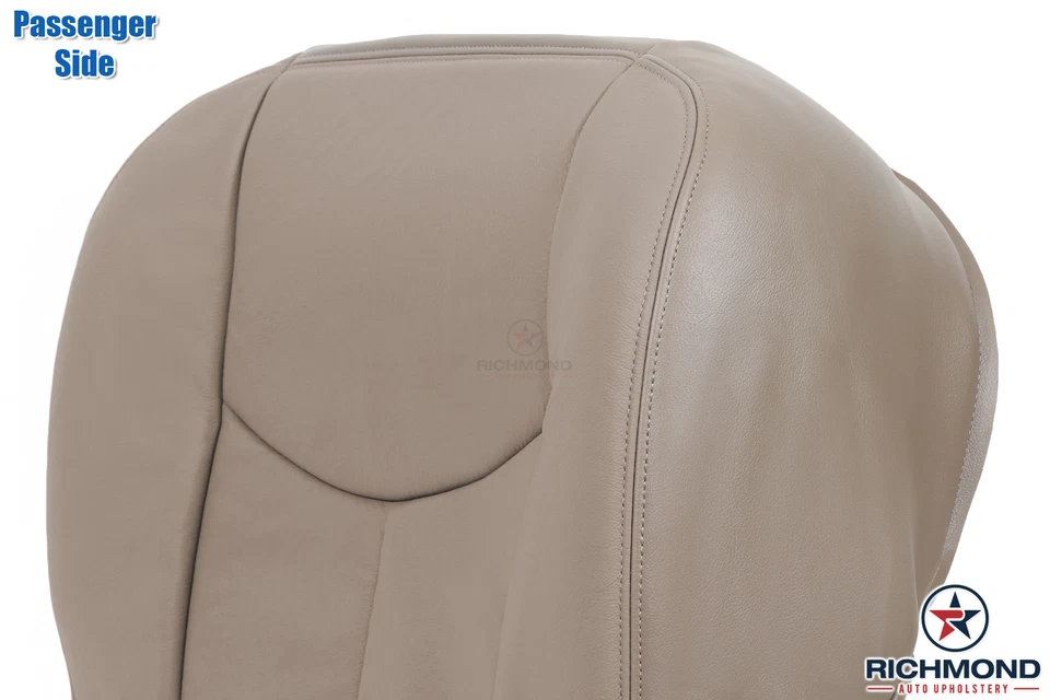 GMC Sierra 2500HD 2003 04 05 2006 - Cubierta de asiento de cuero inferior lateral para pasajeros bronceado Foto 4 de 4