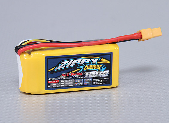 ZIPPY Compact 1300mAh 2S 25C Lipo Pack by Zippy