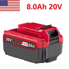 8.0Ah 20V Lithium Battery for Porter Cable 20 Volt PC18B PC18BL PC18BLX