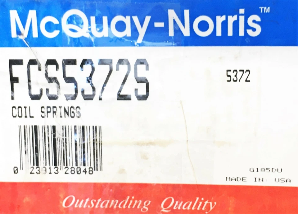 Juego de muelles helicoidales de suspensión McQuay-Norris par negro FCS5372S NOS Foto 3 de 3