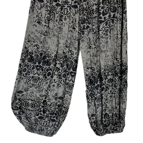 Damas Mujeres Italiano Lagenlook Estampado Floral Viscosa Boho Harén Ali Baba Pantalones - Imagen 38 de 96