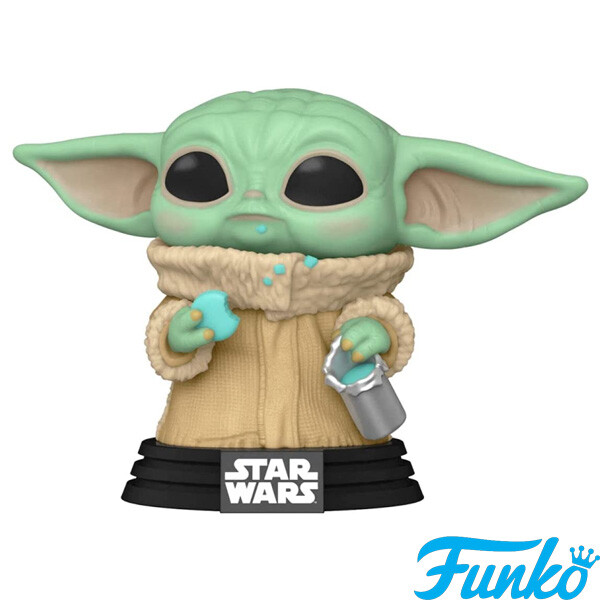 Funko POP #465 Star Wars The Mandalorian Grogu with Cookie Figure