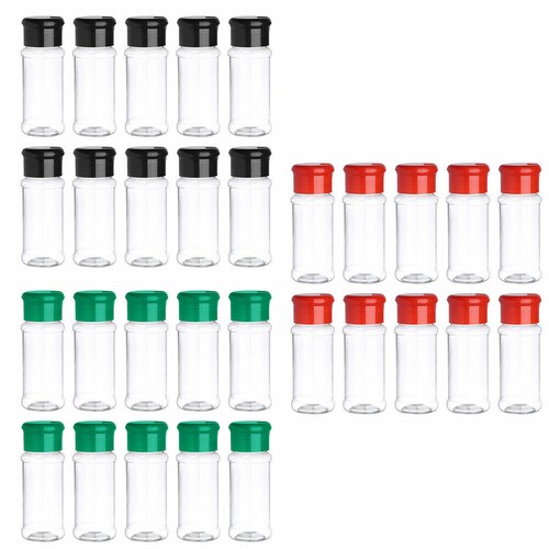 10/20Pcs Plastic Salt Pepper Seasoning Jars Condiment Bottles Cruet Container US - Picture 8 of 18