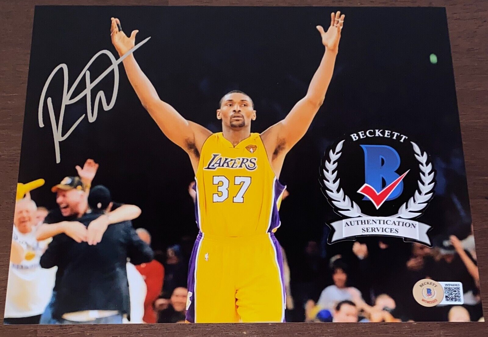 Meta World Peace Signed Los Angeles Lakers Jersey (Beckett) A.K.A. Ron  Artest