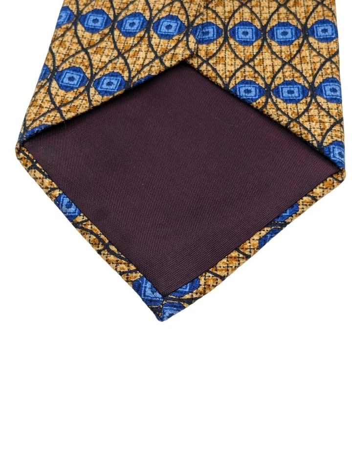Corbata de cuello Honors para hombre estampado geométrico 100 % seda de Italia novedad Foto 3 de 4