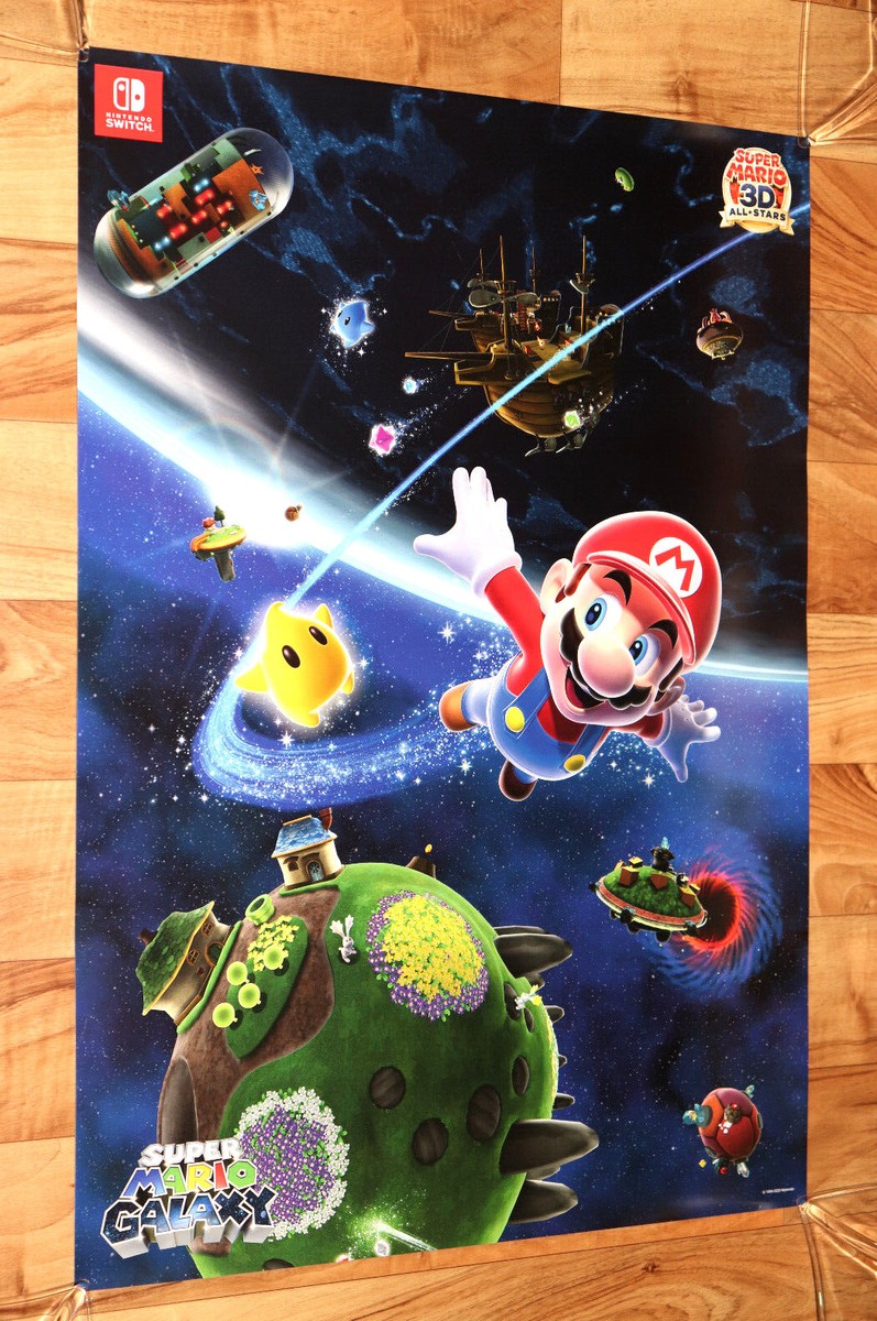 Super Mario Galaxy Super Mario 3D All-Stars Nintendo Switch Rare Poster