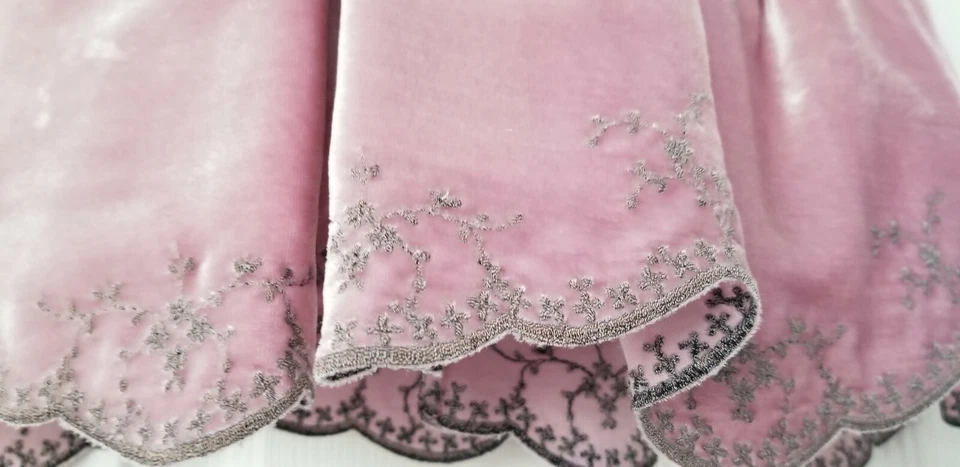 Платье для девочек Joan Calabrese размер 12 месяцев редкая находка! Бархатная лаванда с серым. - Изображение 3 из 4