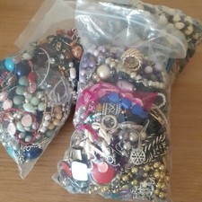 Job Lot Costume Jewellery Wear Resell Craft Car Boot 1.9kg 10% Donation to RSPCA