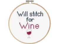 Dimensions Cross Stitch Kit Say It Stitch Forwine on sale Dimensions Cross Stitch Kit Say It Stitch Forwine on sale