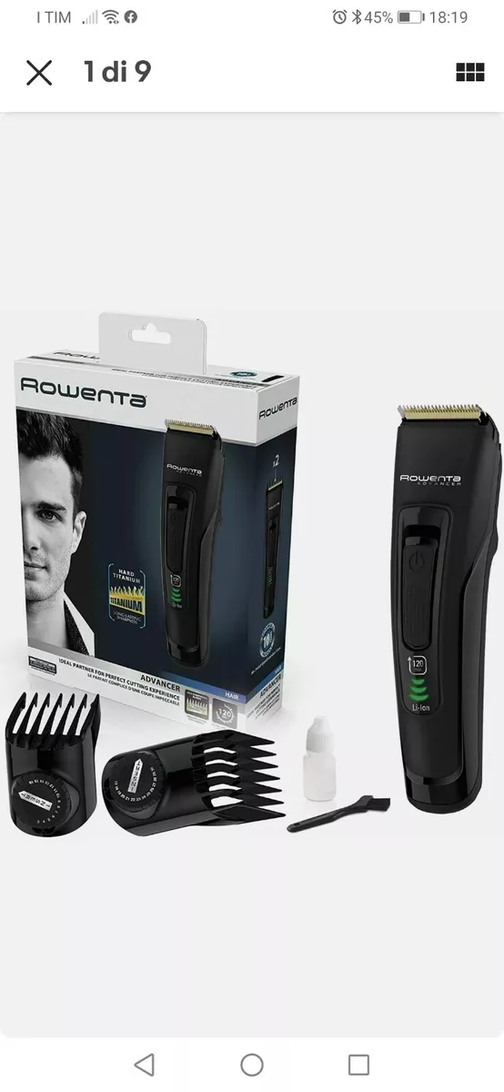Rowenta Advanced TN5200 Stainless Steel Blade Hair Cutter with Titanium 120  Minu