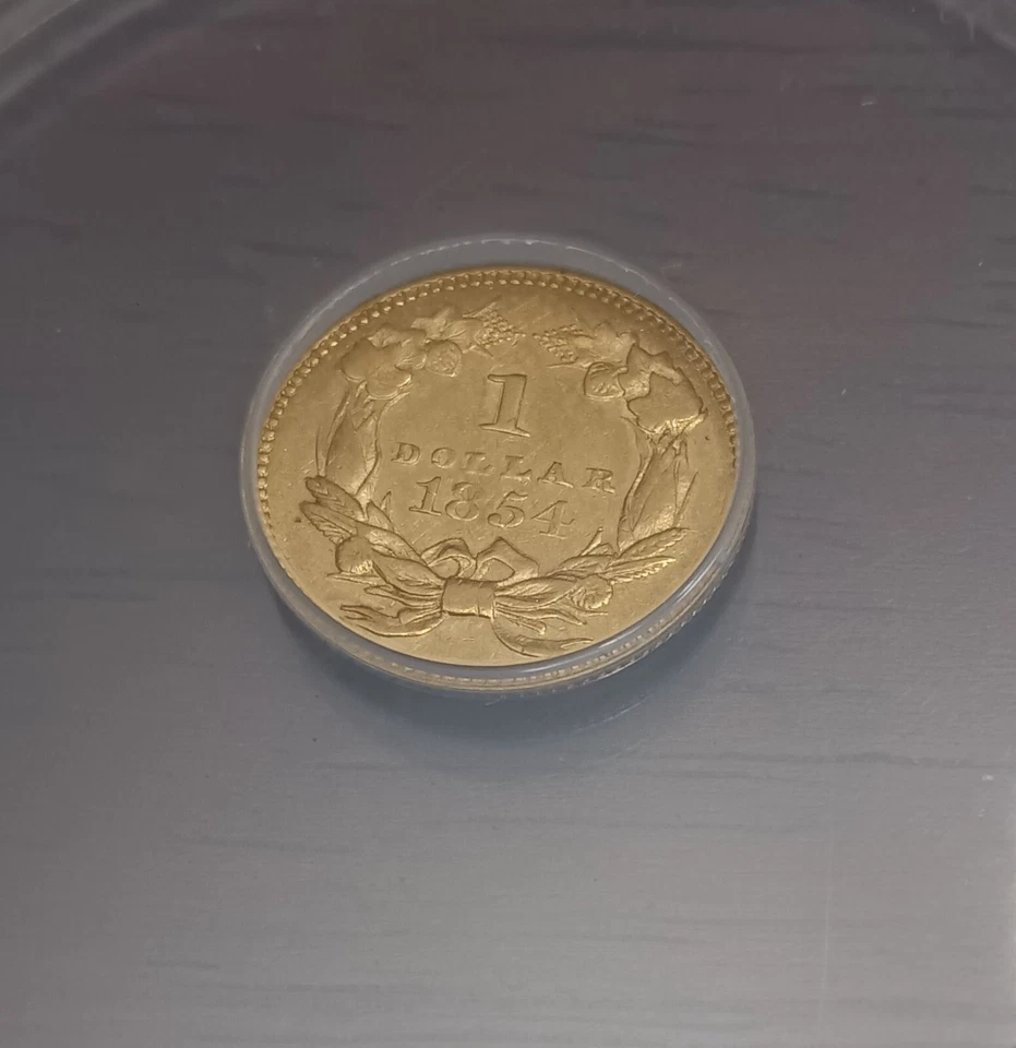 1854 Type 2 Gold dollar, ANACS XF-45 - Image 4 of 4