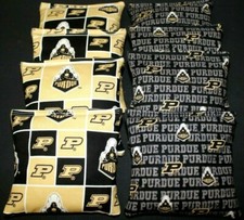 PURDUE University Boilermakers CORNHOLE BEAN BAGS 8 ACA Corn Toss Tailgate Bags