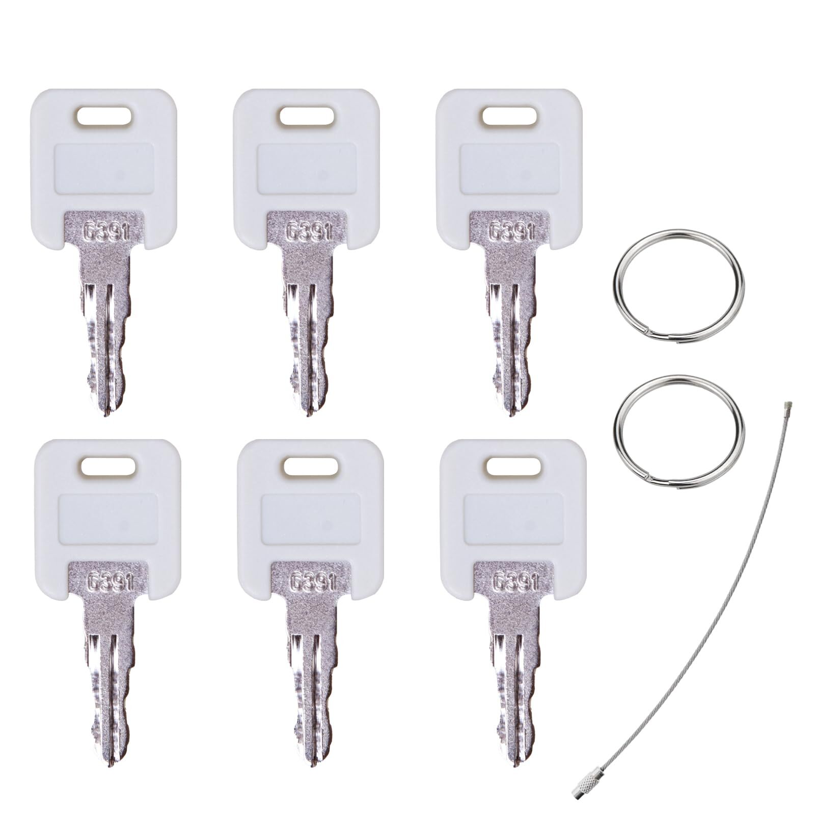 G391 Keys 6PCS for RV Motorhome Trailer Camper RV Standard Baggage Door Lock ...