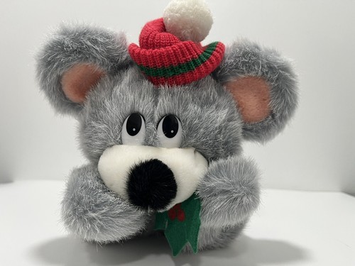 Peluche Topo Natalizio Grigio Compagnia Orso d'Oro 14" Vintage - Foto 7 di 16