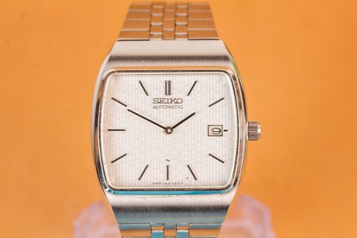 Vintage Seiko Emblem Automatic 2418 - 3030 White Dial Mens Watch