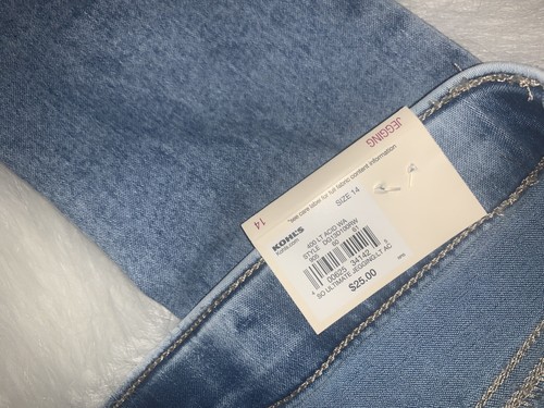NWT $25 sz 14 XL Kids Girls SO Jegging Stretchy Jeans Pull On Adjustable Waist - Picture 3 of 6