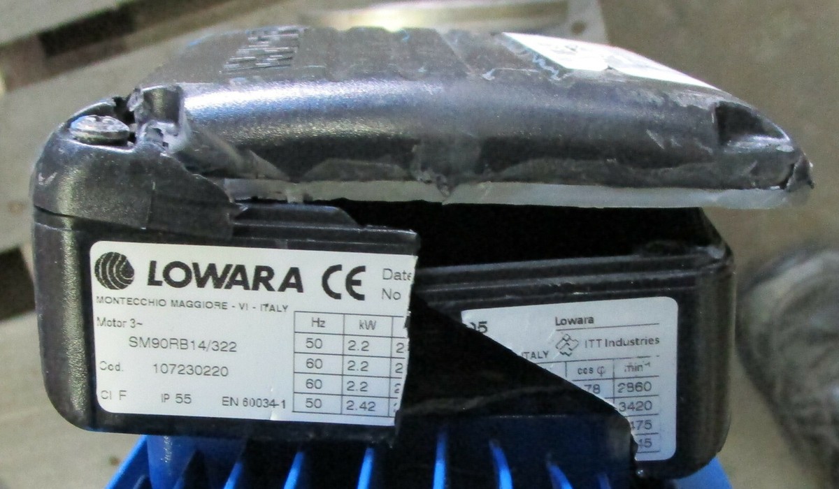 ITT Lowara SV406F22TSP Vertical Pump wMotor SM90RB14/322 50 ITT Lowara SV406F22TSP Vertical Pump wMotor SM90RB14/322 50