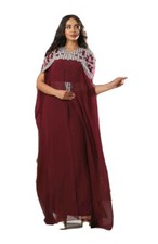 dress women party long elegant Burgundy