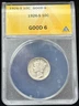 ANACS G6 1926-S US Mercury Dime Silver Coin 10C-721
