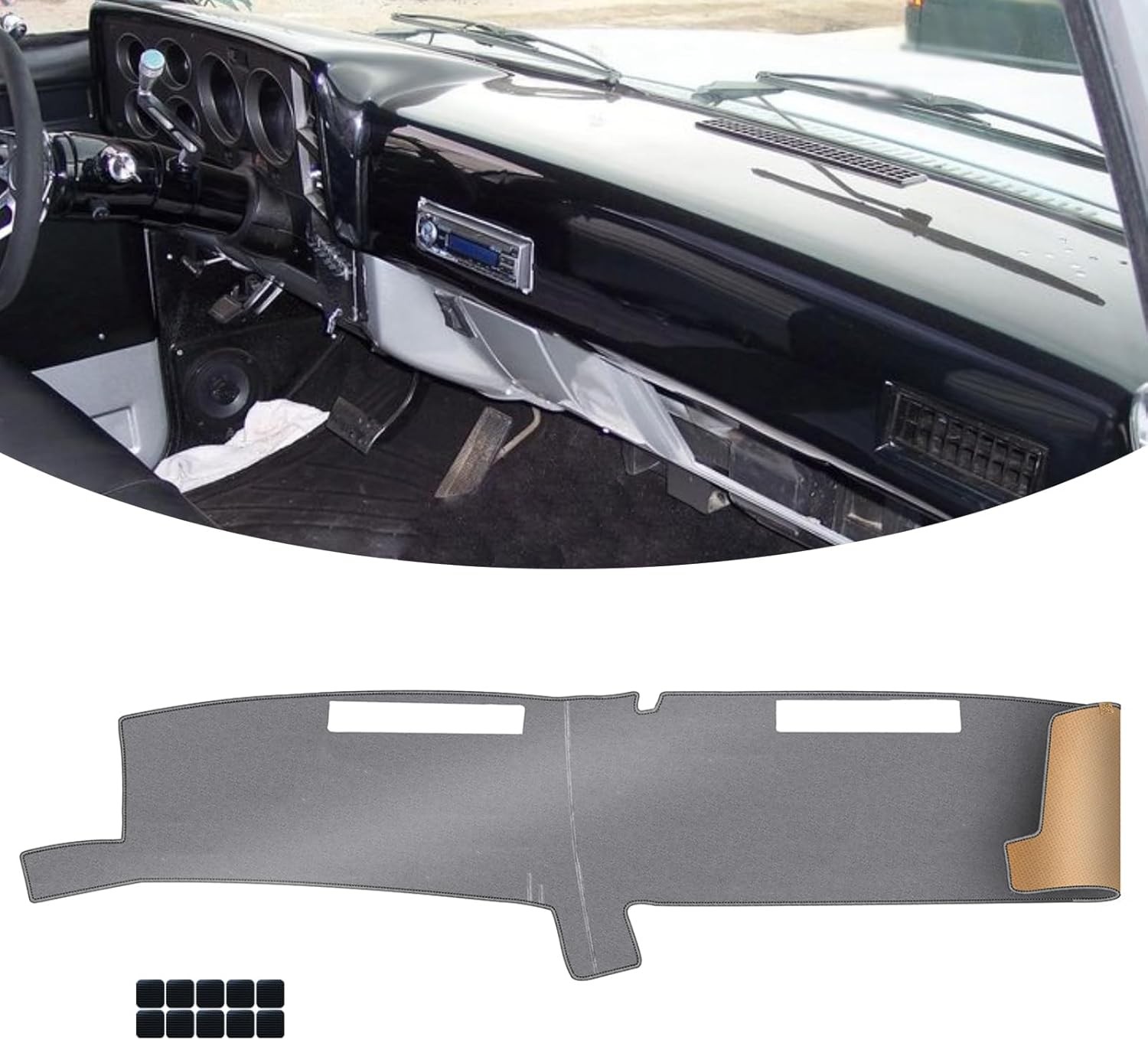 KEYOOG Dashboard Cover Dash Mat Fit for 1986-1981 Chevy/G-MC C10 C20 C30 K10 K20