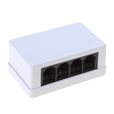 RJ45 to RJ11 4-Way Adapter Splitter for Efficient Communication Netword to Phone