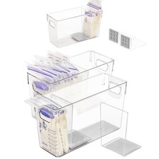 Breastmilk Storage Container W/ L Shaped Separator Boards Dividers Will Flatten