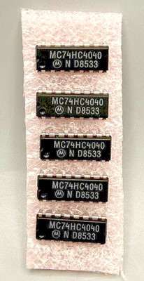 Motorola MC74HC4040N 12-Stage Binary Counter DIP-16 NOS (Lot of 5) 74HC4040