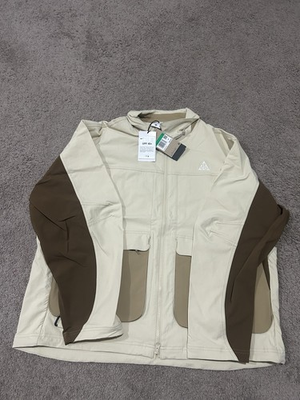 #ad MENS NIKE ACG SMITH SUMMIT UV JACKET KHAKI BEIGE BROWN WHITE HV0598 229 SIZE XL $125.00