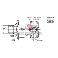 Meritor 58WBYS258 End Yoke
