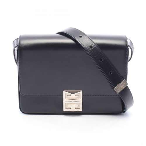 GIVENCHY 4G Cross Medium Shoulder Bag Leather Black Women's #MMB10540