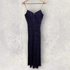Vtg Betsy  Adam beaded maxi gown