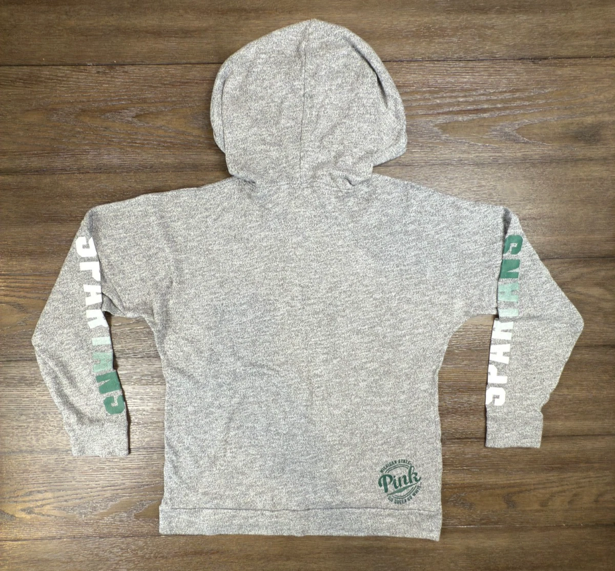 UNDERCOVER Felpa con cappuccio manica lunga rosa Victoria's Secret Michigan State University Trogans taglia S