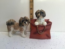 2 Resin Shih Tzu figurines by the Leonardo Collection