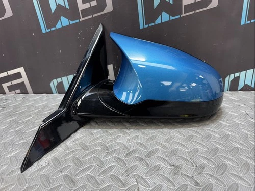 OEM 2016-2021 BMW M2 F87 Front Left Driver Side View Mirror Assembly Left Blue