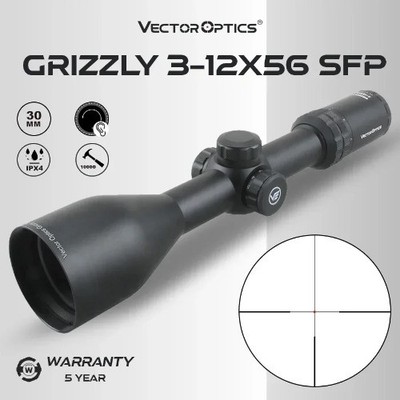 Vector-Optics-Grizzly-3-12X56-SFP-Optisches-Visier-Jagd-Zielfernrohr-Kollimator