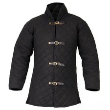 Medieval Gambeson Coat Thick Padded Aketon Full Sleeve Jacket SCA LARP Costume