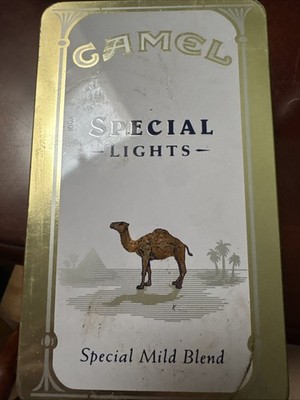 Vintage 90's Camel Special Lights Match Box Tin Empty Tin Only, Mild Blend.