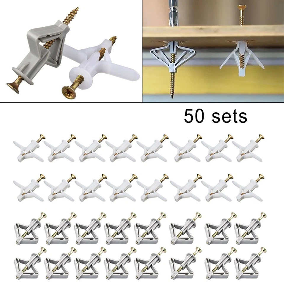 Stabile Kunststoffanker für einfache Montage 50 Stück Dehnschrauben