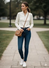 Peter Millar Women’s Womenswear Half- Zip Pullover Off-white Color Ivory Size S