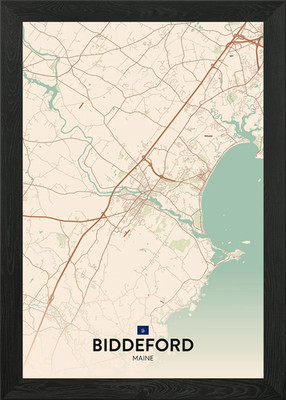 Biddeford ME Framed Wall Art Poster Canvas Print Picture