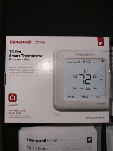 Honeywell Lyric T6 Pro Wi-Fi Programmable Thermostat - White (NEW - OPEN BOX)